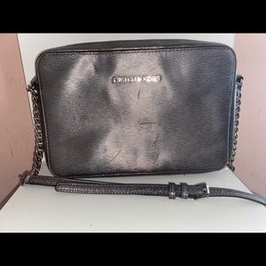Michael Kors Large Metallic Leather Crossbody